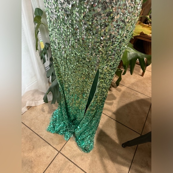 Primavera Couture 3916 Scoop neck ombré prom gown bridesmaid gown‎ party dress - Picture 3 of 8